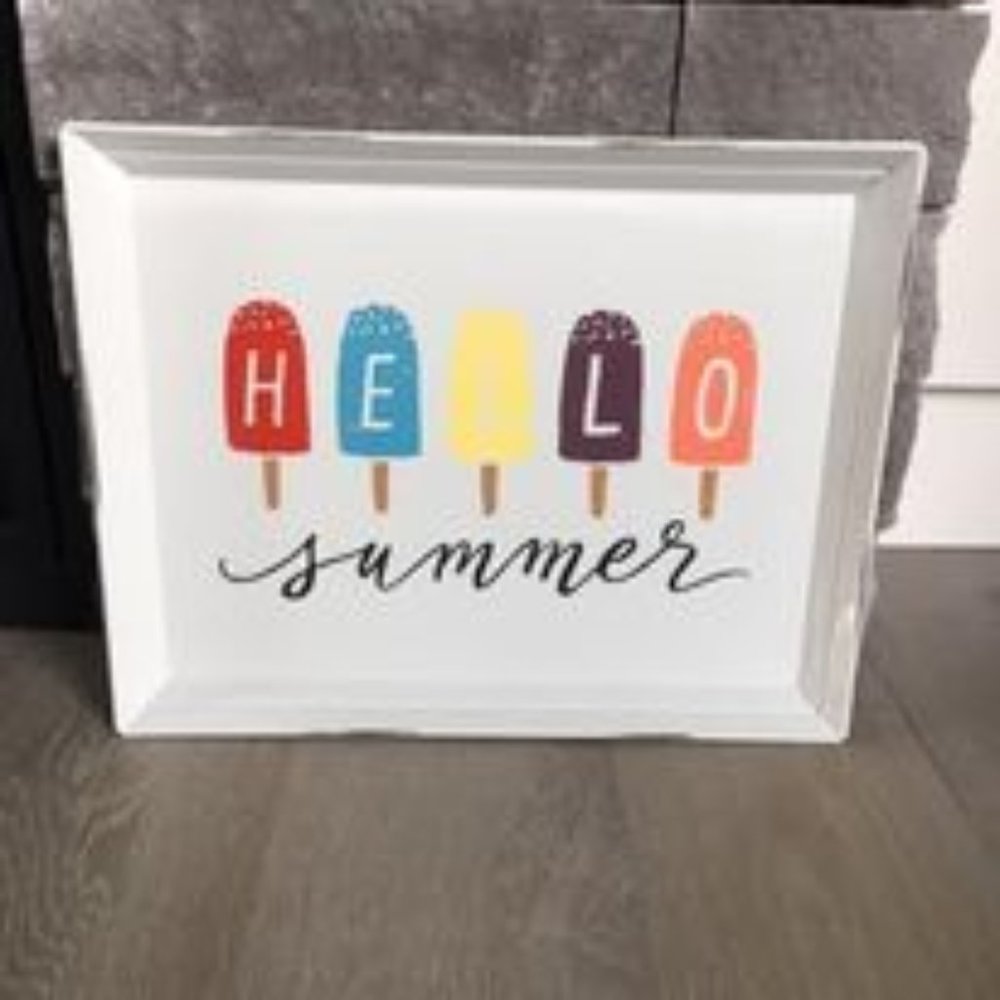 Decor Reclaimed Metal Tray